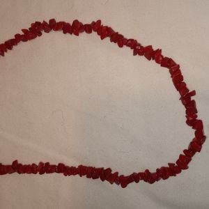 Red coral necklace